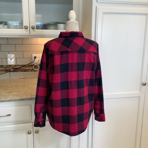 Orvis Flannel Shirt Jacket Buffalo Check NWOT Large - Picture 4 of 12